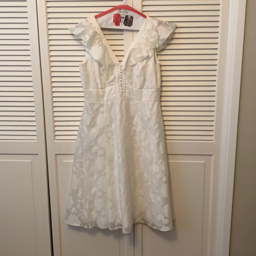 White Floral Print Dress